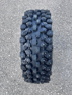 — 155/80R10 — Design MS15 160 184 studs glued / tire Protrusion of 2.5mm & 4.5mm 