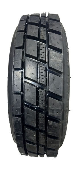 High-performance racing studs are installed to provide consistent penetration and grip on hard ice for Kartcross.