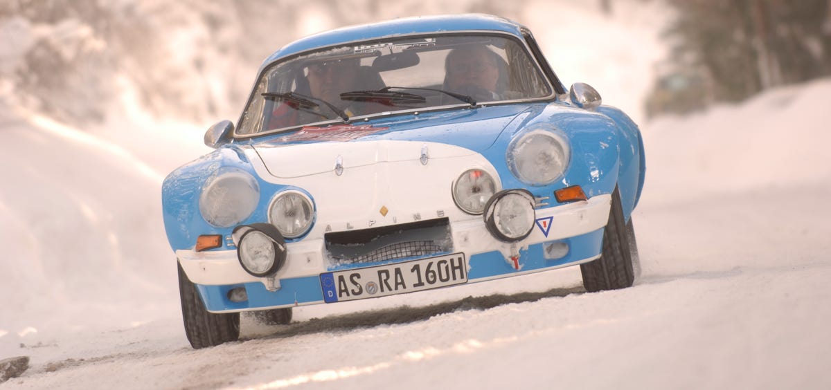 Tyres for Alpine A110 homologated to comply with both road regulations and the specific needs of historic winter rallies.